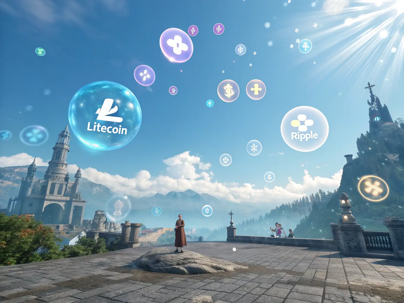 An illustration of digital tokens representing assets in a secure ledger, symbolizing tokenization and digital finance solutions.