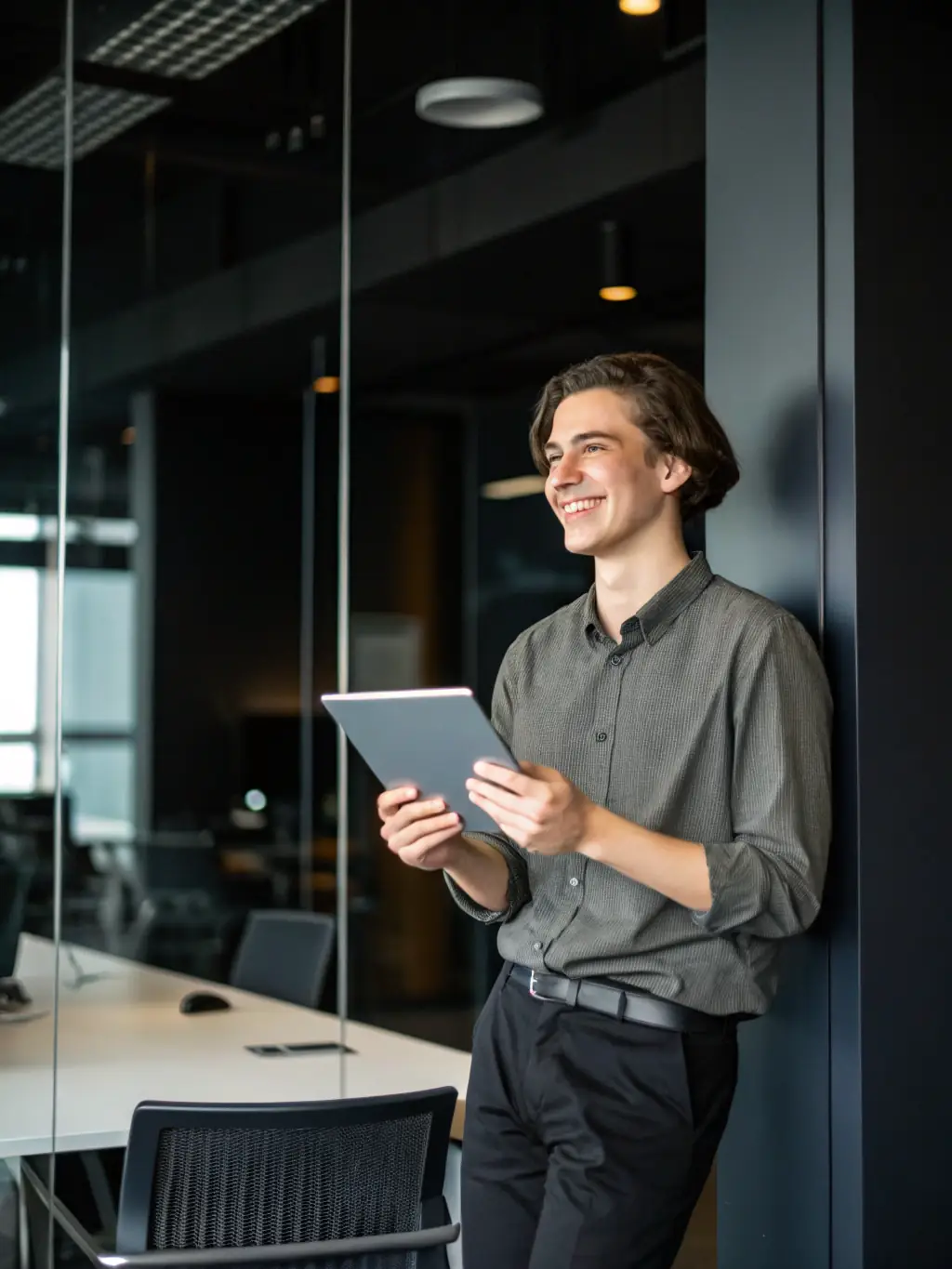 A person confidently navigating a complex digital world, symbolizing empowerment and control over one's digital life.